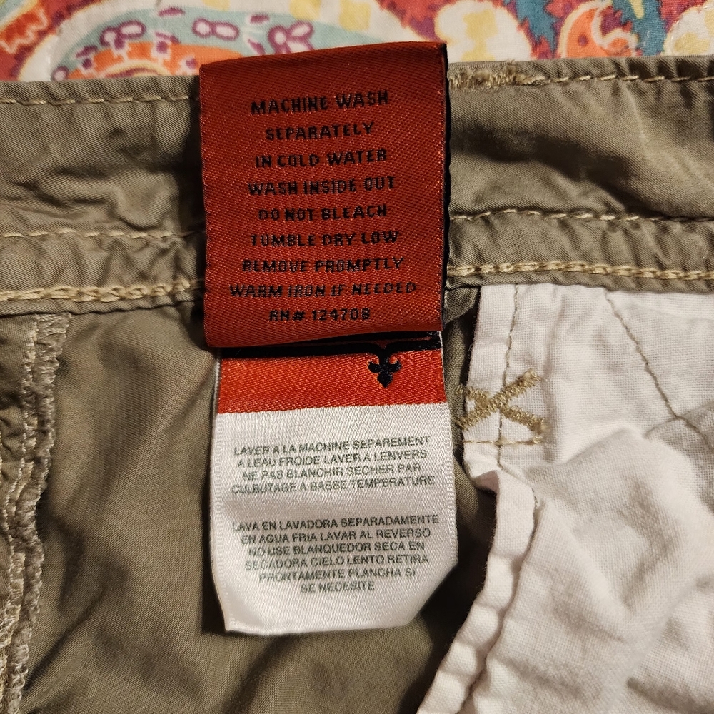 Y2K Rock Revival Cropped Cargo Pants | Taupe | Size 31 - Picture 8 of 11